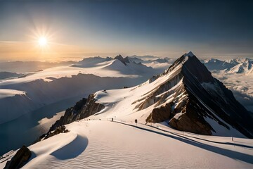 sunset in the mountains