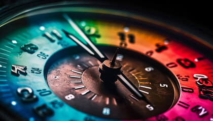 Fototapeta premium Speedometer gauge measures success in sport competition with accuracy and precision generated by AI