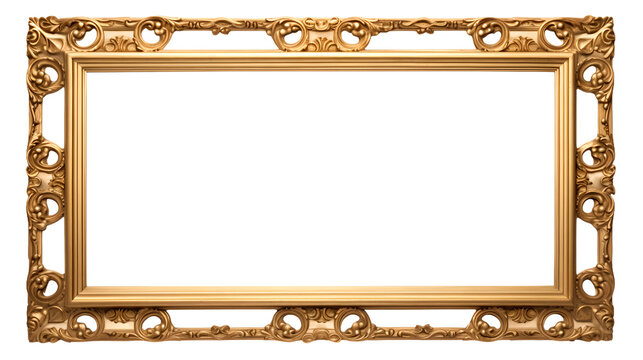 Picture frame with gold copper decoration