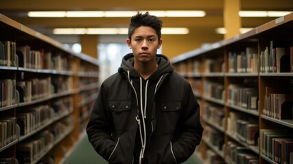 indigenous teenager, grappling with selffulfilling prophecy born from stigma tied to ancestry commits himself to studying in crowded library. persistence subtle attempt to dismantle stereotypethreat
