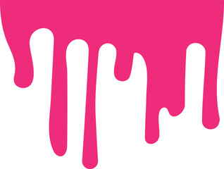 Strawberry ice cream melted isolated for banner decoration.