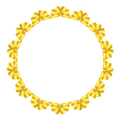 golden bow ribbon art drawn frame