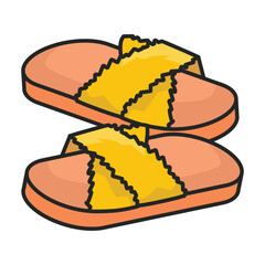 House slipper vector icon.Color vector icon isolated on white background house slipper.