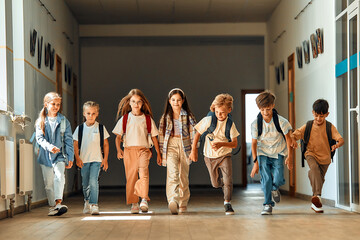 Children learning in a school classroom