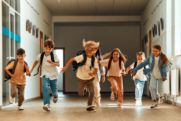 Children learning in a school classroom