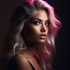 Fototapeta premium Close up portrait of a girl