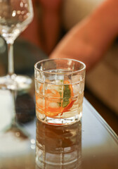 refreshing glass of water with fruit juice, symbolizing hydration, health, and natural refreshment