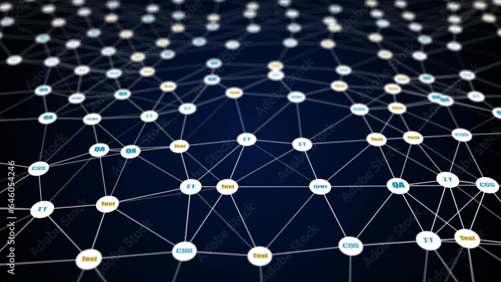 Poster abstract tech earth globalization in 3d motion graphic. concept transmit ai networking on fiber opti