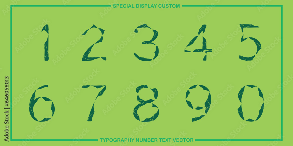 Poster assorted digital custom vector numbers. minimum. color gradation. dark. banner network. 3d effect. d