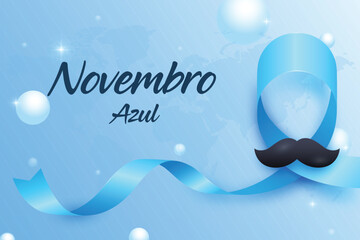 Free vector realistic blue november background in spanish