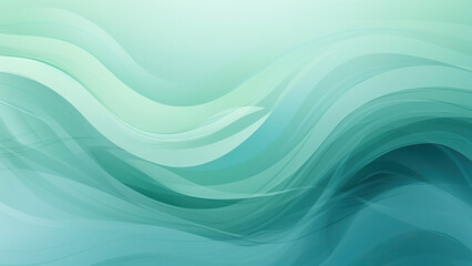 Abstract background with wavy lines in turquoise colors.