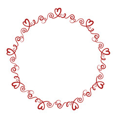 heart shape filigree round frame