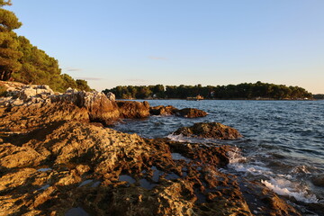 Coast on the Adriatic, Porec, Croatia.