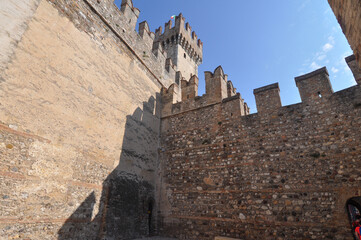 Fototapeta na wymiar Castello Scaligero transl. Scala Castle in Sirmione