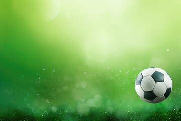 Fototapeta premium Soccer ball on bright colorful background