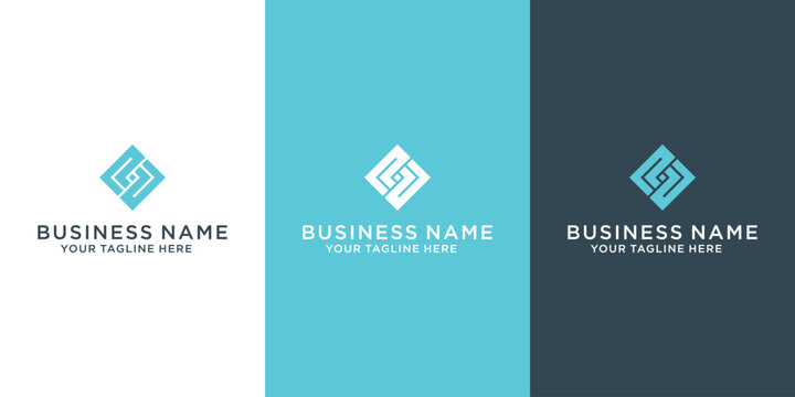 Double L letter abstract geometric logo
