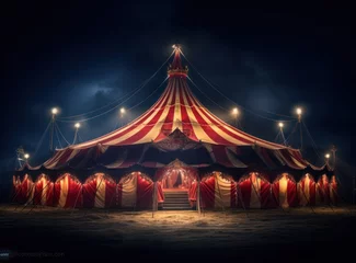 Abwaschbare Fototapete Camping Circus tent background