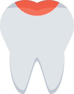 design vector image icons tooth caries