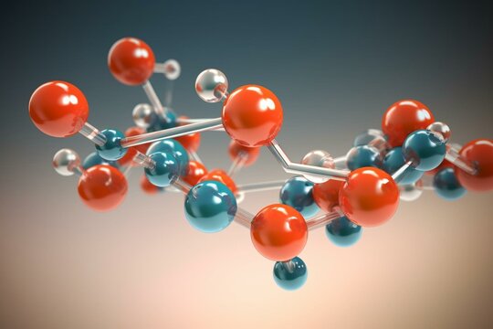 Illustration of solvent molecule. Generative AI