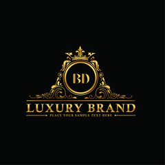 letter BD luxury brand Logo