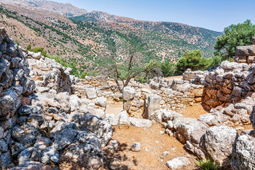 Ruins of the ancient Greek city of Lato,2500 years old near Kritsa, Crete. © akarb