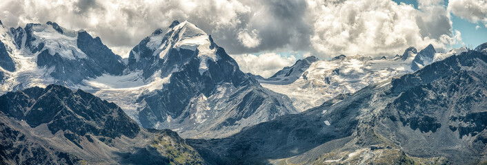 St. Moritz - View from Piz Nair - Piz Rosatsch, Piz Surlej, Munt Arlas, Piz Corvatsch