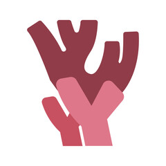 Obraz premium Seaweed illustration in flat style isolated. Marine plants on a white background. Seaweeds. Aquarium plants, underwater planting.