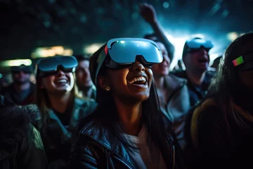 Fotobehang Rocking Out in Virtual Reality at a Concert Event © Andrii 