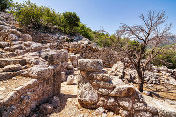 Ruins of the ancient Greek city of Lato,2500 years old near Kritsa, Crete. © akarb