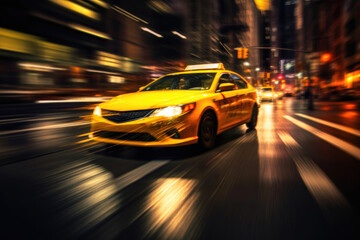 Midnight Ride: Taxi Through the City Lights