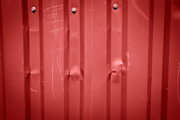 Obraz premium Old metal painted texture. Red painted background .