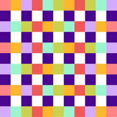 seamless geometric square pattern vintage colors 90s seamless pattern in fun background, suitable for social media use, flyer, template, etc.