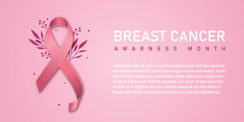 October - breast cancer awareness month poster 