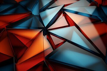 Abstract Background 3D shape wave colorful