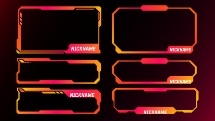 Hud frames futuristic frame. gradient Futuristic text frame. scifi frame hud. gradient hud futuristic frame. scifi digital screen border.