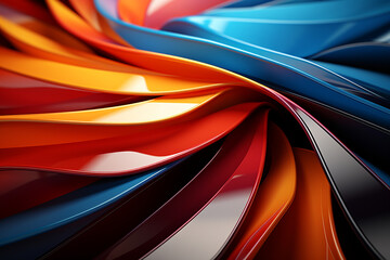 Abstract Background 3D shape wave colorful