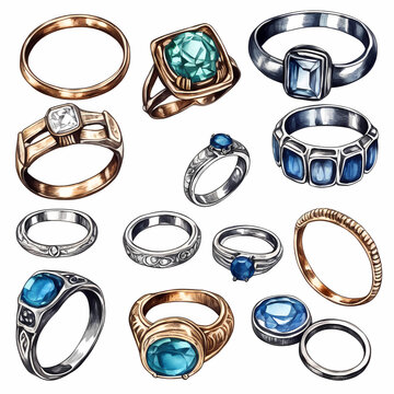 Set of royal rings.