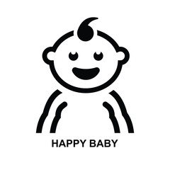 Happy baby icon isolated on background vector illustration.