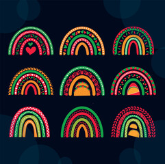 Tacos Day Taco Trendy Rainbow Design Bundle
