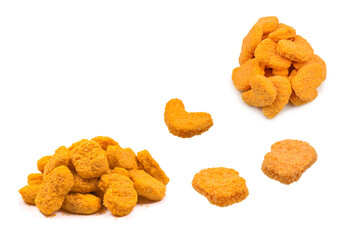 Nuggets isolated on a white background.
