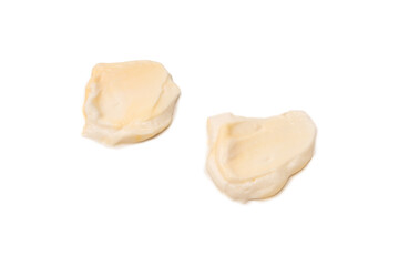 White sauce splashes isolated on white background.