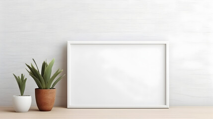 Empty horizontal frame  in modern minimalist