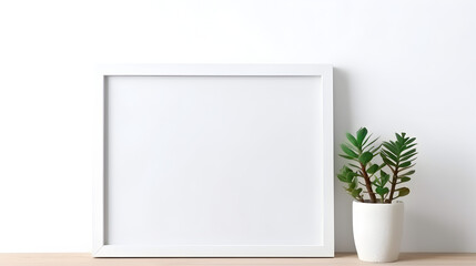 Fototapeta na wymiar Empty horizontal frame in modern minimalist