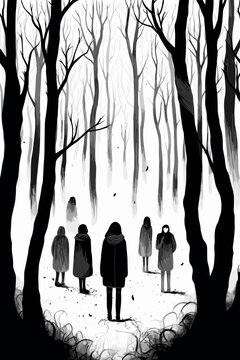 Shadows in the woods