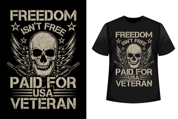 Freedom isn’t free paid for usa veteran T shirt Design, Patrisiom  quote T shirt Design Vector