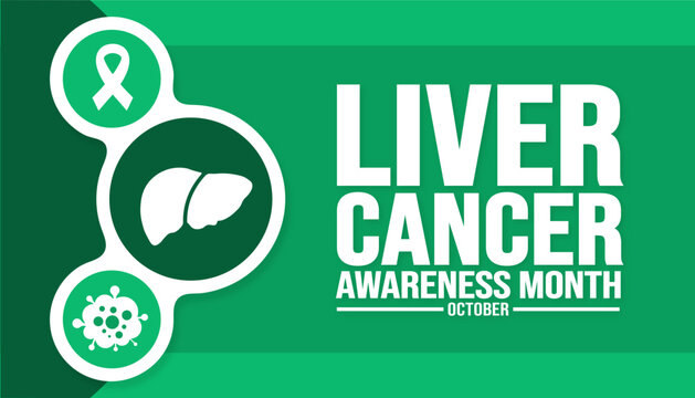 October is Liver Cancer Awareness Month background template use to background, banner, placard, card, and poster design. holiday concept with text inscription and standard color. vector illustration.