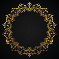 Golden luxury ornamental frame, Wedding, party, invitation background, Royal gold frame, antique, vintage gold style 119, abstract black gold.	