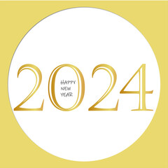 Obraz premium gold happy new year card 