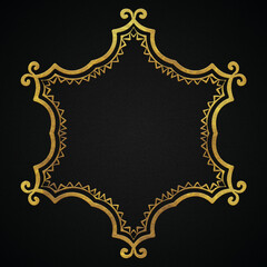Golden luxury ornamental frame, Wedding, party, invitation background, Royal gold frame, antique, vintage gold style 123, abstract black gold.	