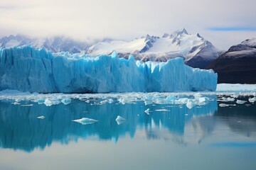 Fototapeta na wymiar Argentina's glacier in Patagonian region. Perito Moreno representation